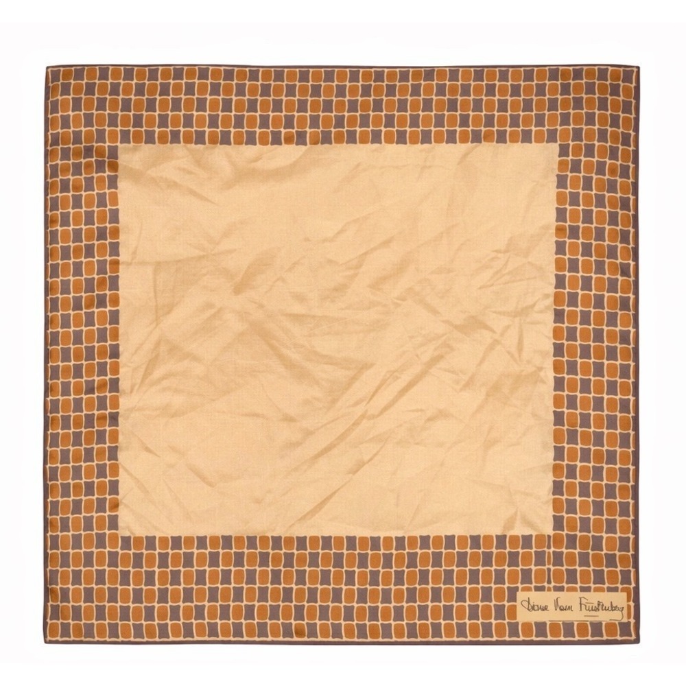 Diane Von Furstenberg for Baar & Beards All Silk Vintage Square Scarf Made Japan